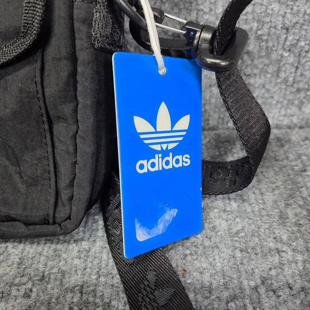 New Adidas Designer Crossbody Pack Gym Travel Street Style Shoulder Bag Black‎